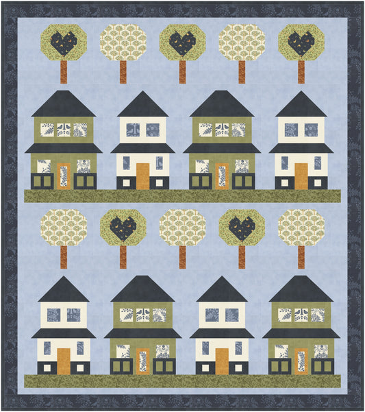 Family Neighborhood Downloadable PDF Quilt Pattern (Pre-Order)