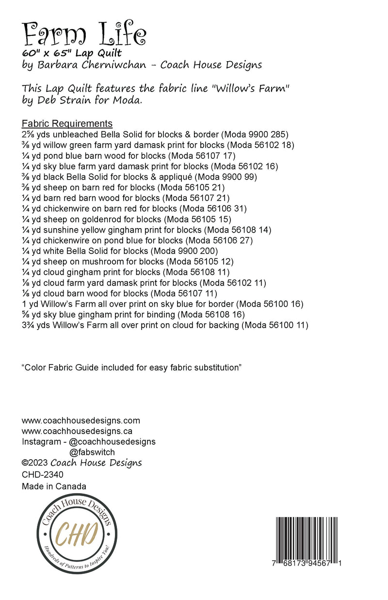 Farm Life Downloadable PDF Quilt Pattern(Pre-Order)