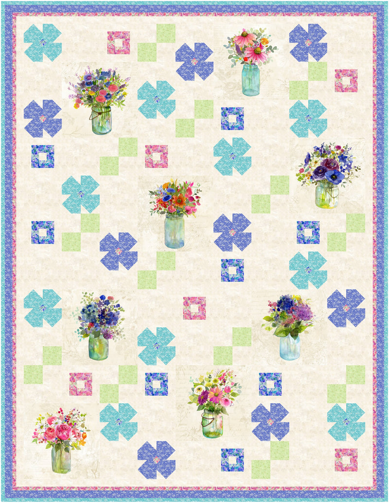 Fresh Flowers Downloadable PDF Quilt Pattern (Pre-Order)