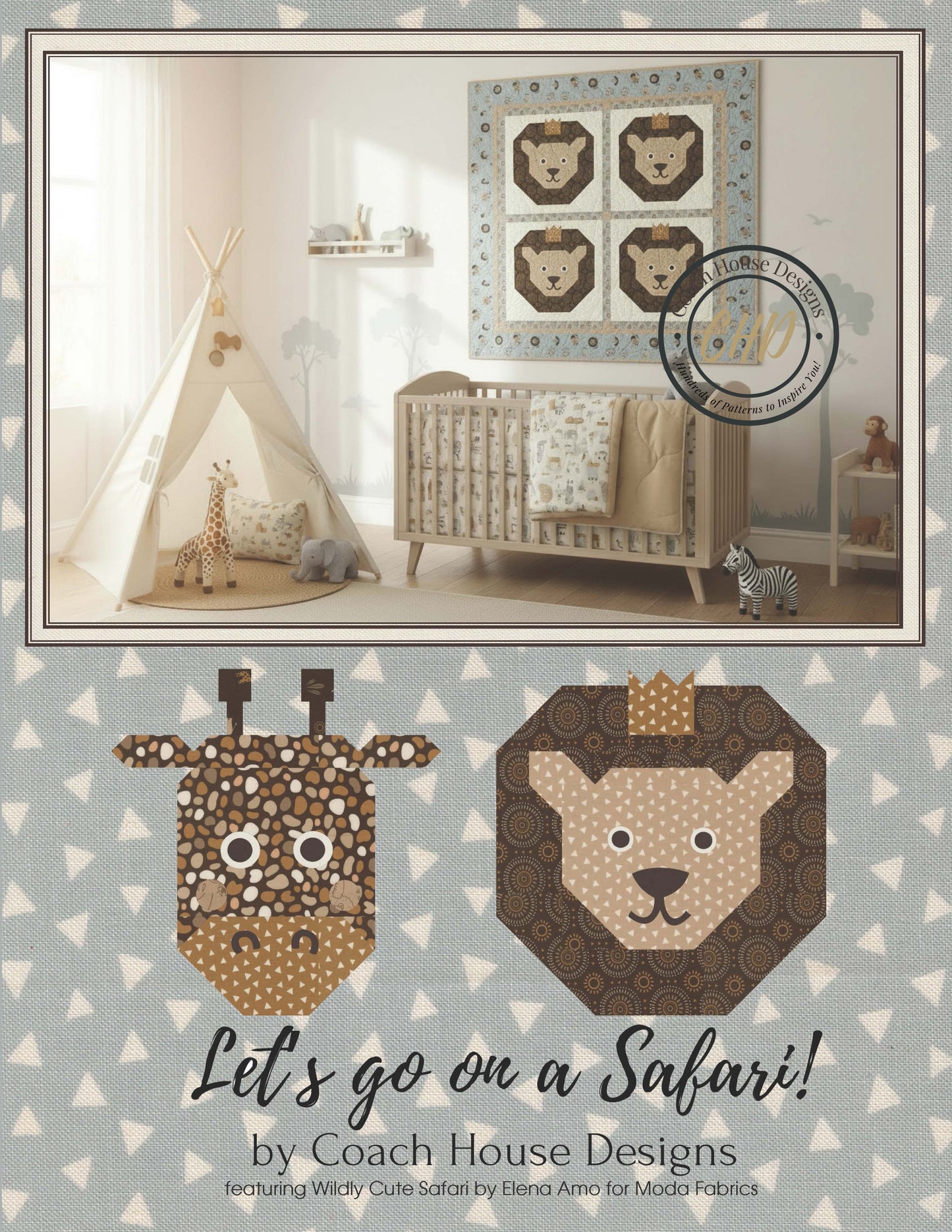 Let's Go on a Safari Downloadable PDF Quilt Pattern Booklet