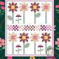 Bold floral design on a lap quilt with 'GiGi's Garden' text and Coach House Designs logo on a white background.