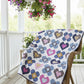 Hearts & Flowers Lap Quilt and Table Runner Downloadable PDF Pattern