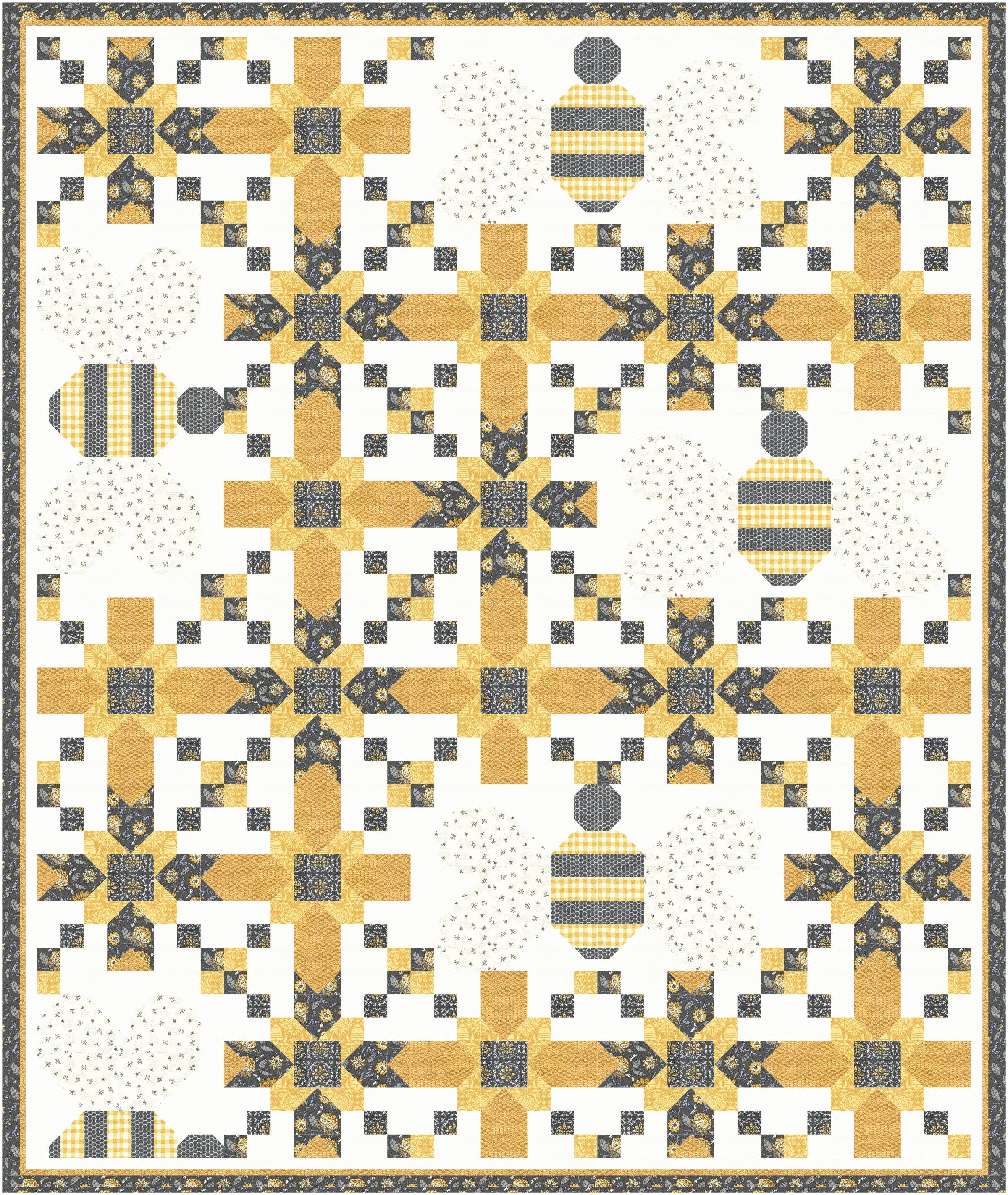 Coah Pattern Honeycomb Quilt Pattern – Coach House Designs US