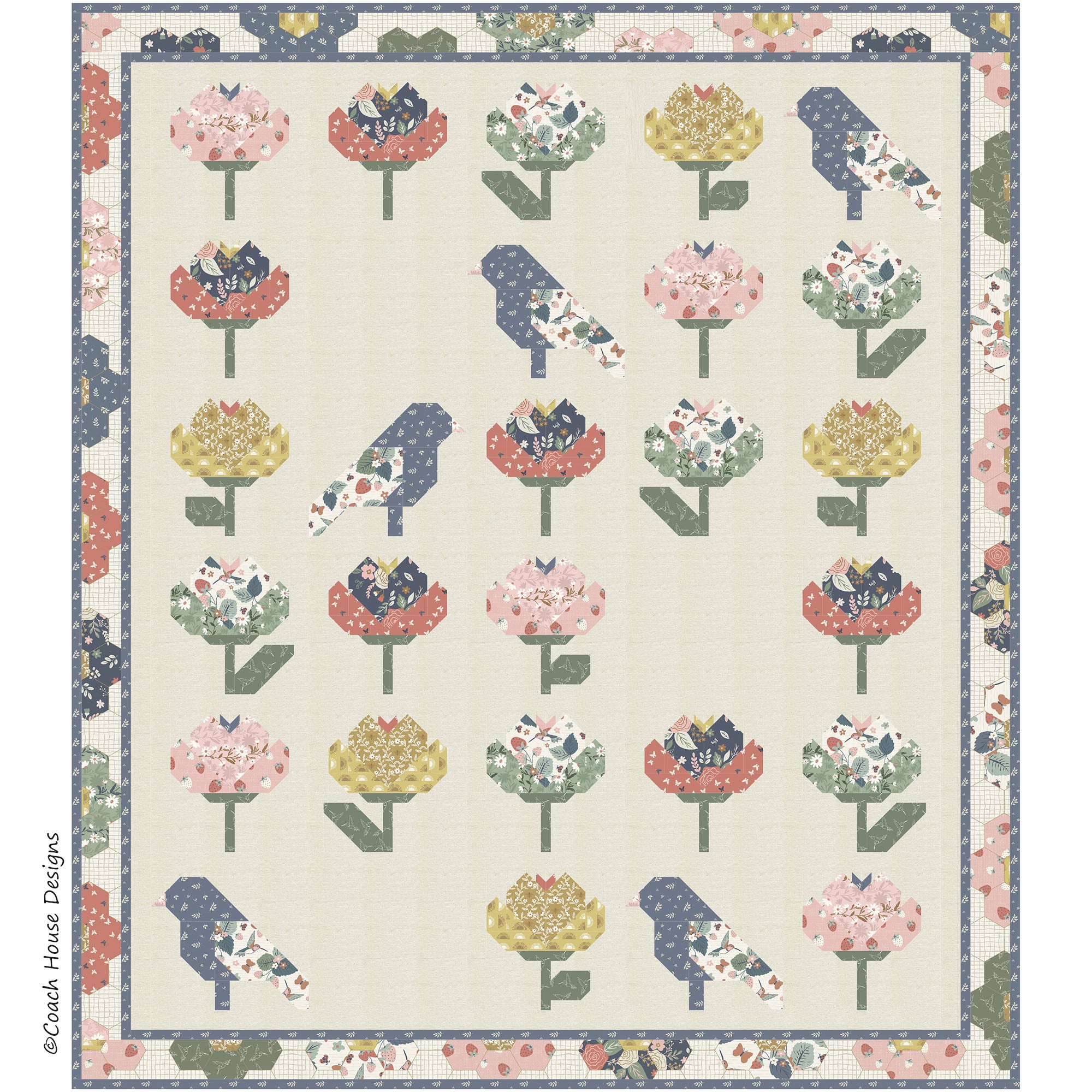 Local Birds Digital Quilt Pattern – Coach House Designs US