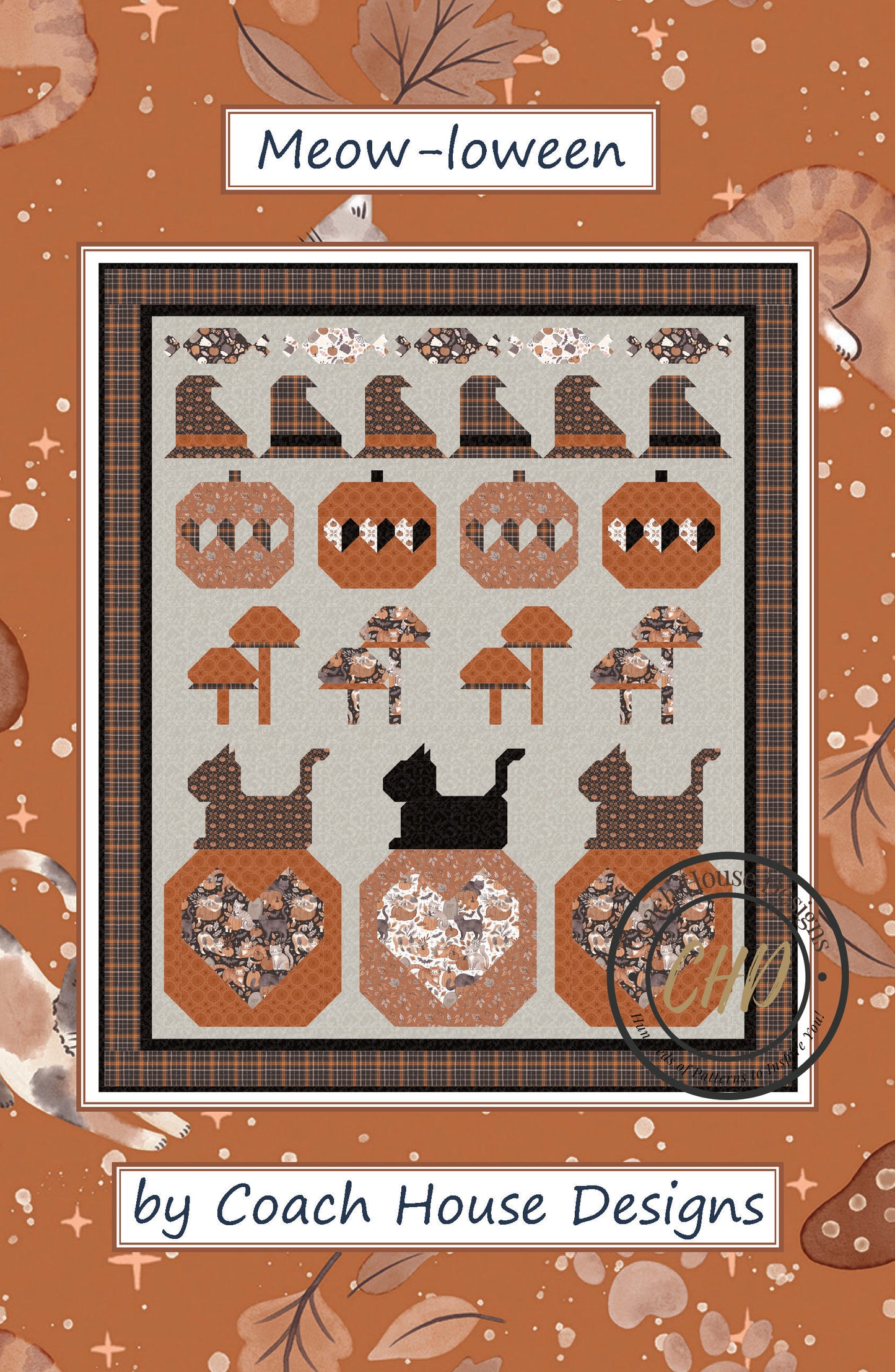 Meow-loween Downloadable PDF Quilt Pattern (Pre-Order)