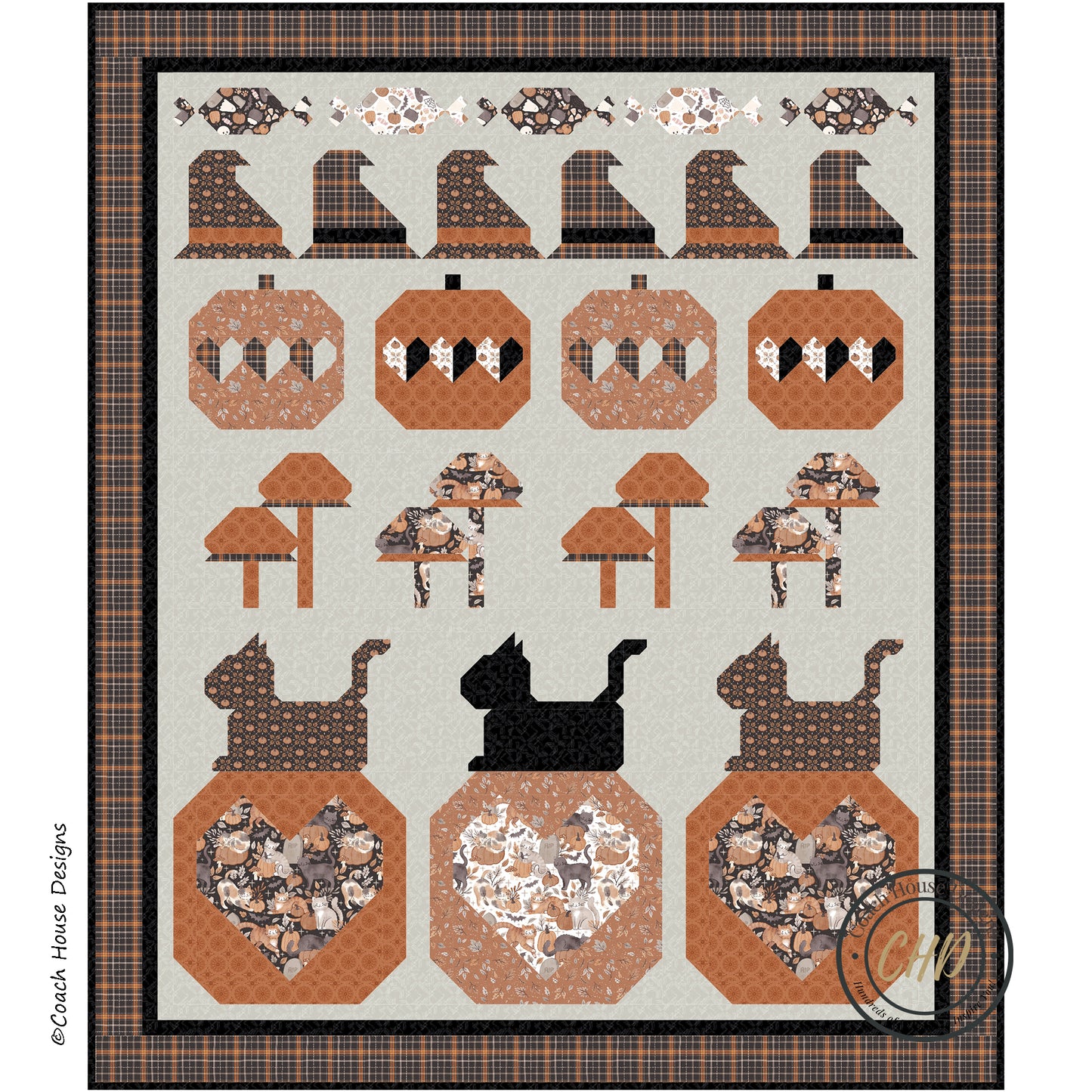 Meow-loween Downloadable PDF Quilt Pattern (Pre-Order)