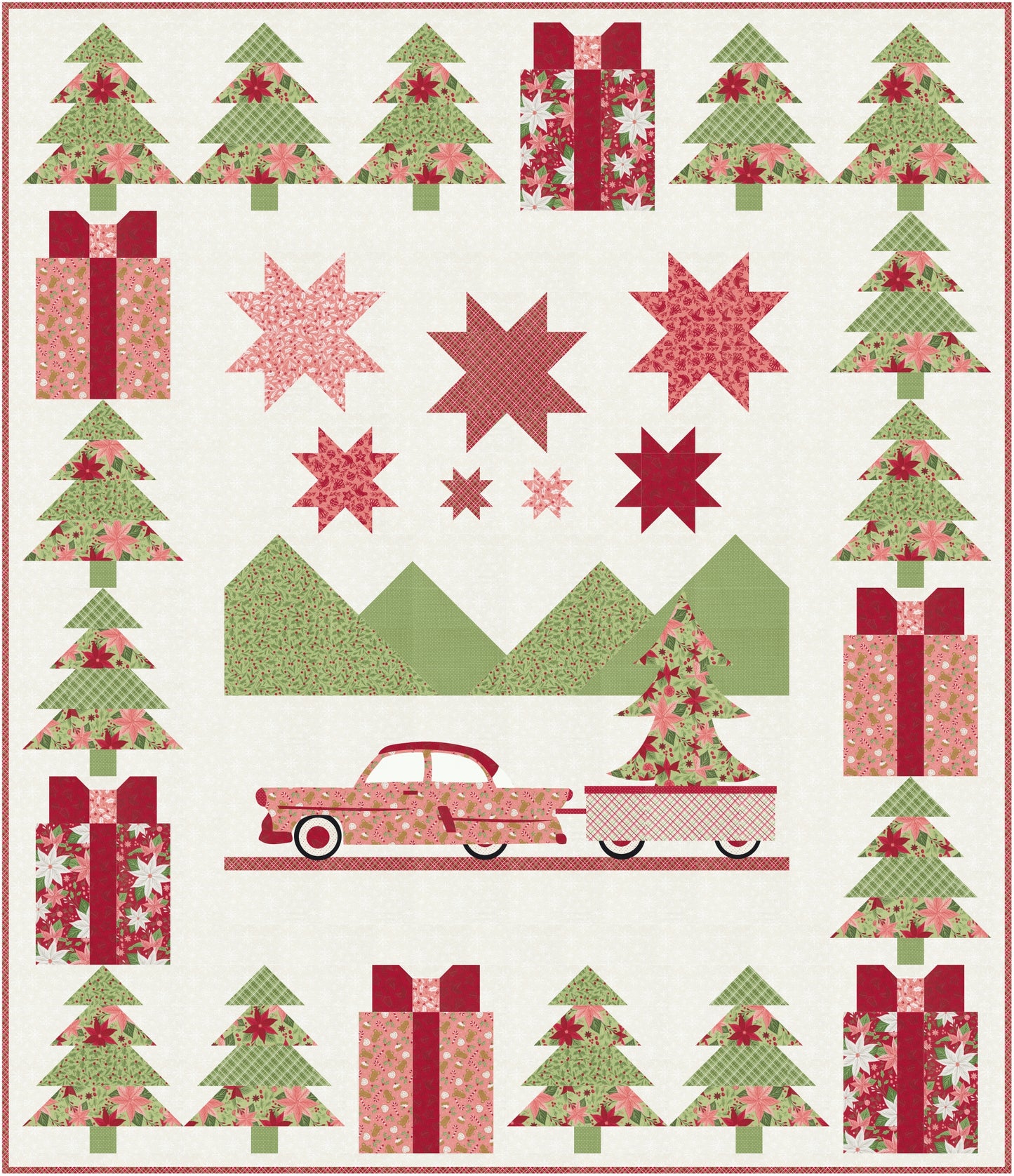 California Christmas Downloadable PDF Quilt Pattern (Pre-Order)
