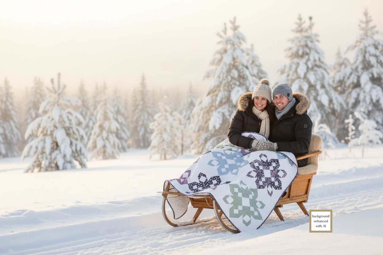 Northern Snowflakes Quilt and Table Runner Downloadable PDF Pattern