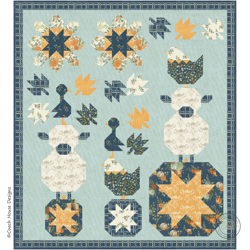 Pumpkin Yoga downloadable PDF Quilt Pattern – Coach House Designs US