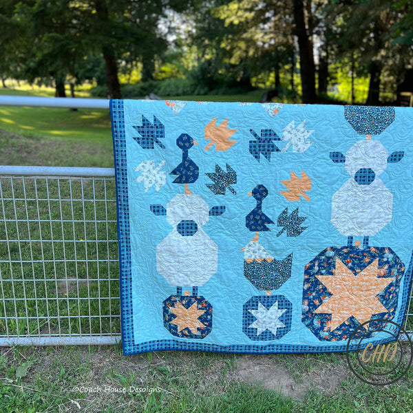 Pumpkin Yoga downloadable PDF Quilt Pattern – Coach House Designs US