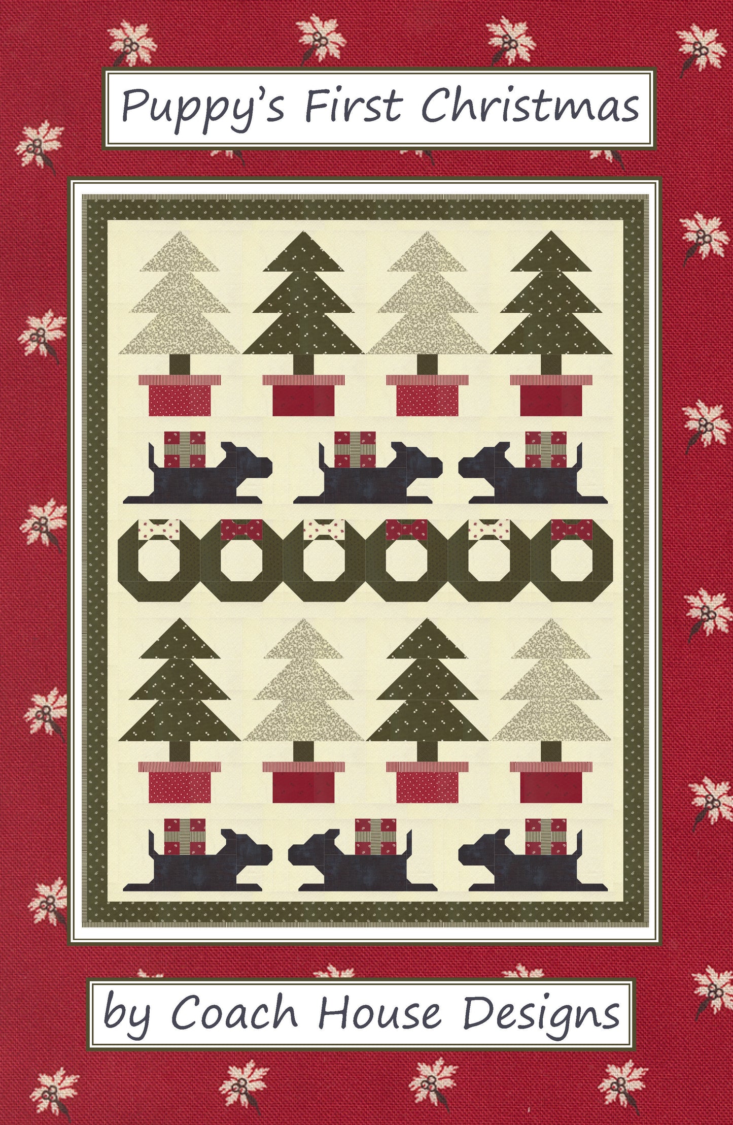 Puppy's First Christmas Downloadable PDF Quilt Pattern (Pre-Order)