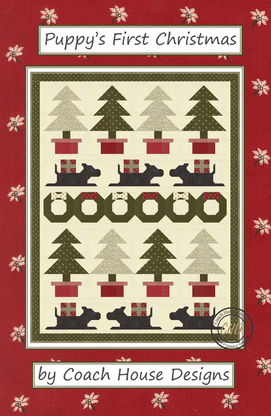 Puppy's First Christmas Downloadable PDF Quilt Pattern (Pre-Order)