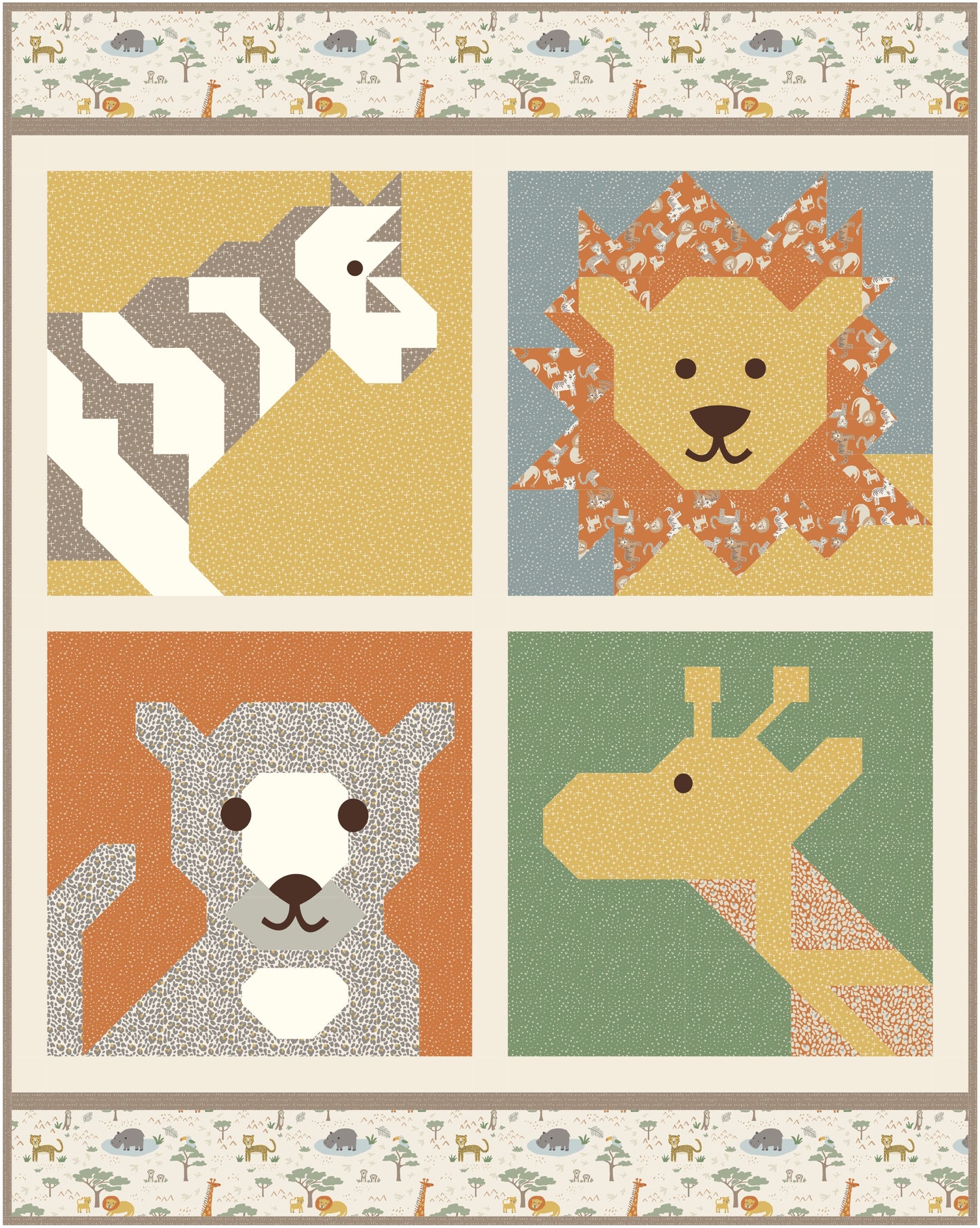 Safari on the Savannah Quilt Pattern (Pre-Order) – Coach House Designs US