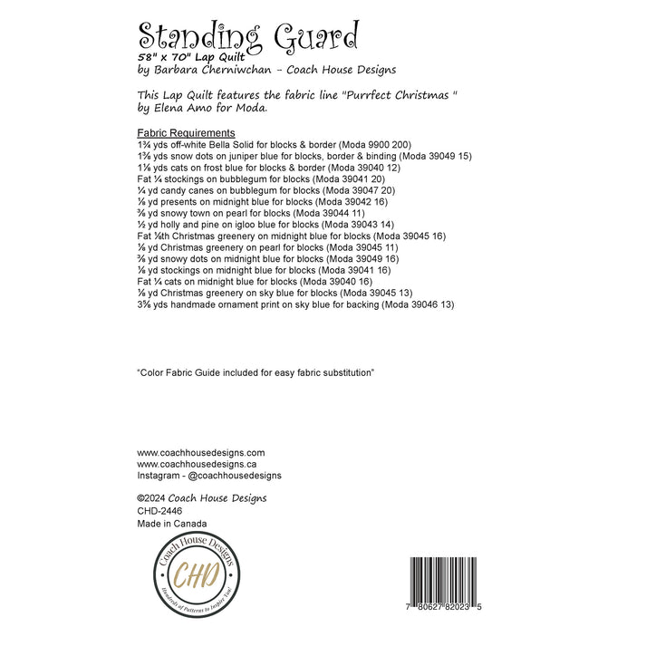 Standing Guard Quilt Pattern – Coach House Designs US