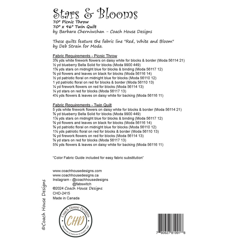 Stars & Blooms Quilt Pattern (Pre-Order)