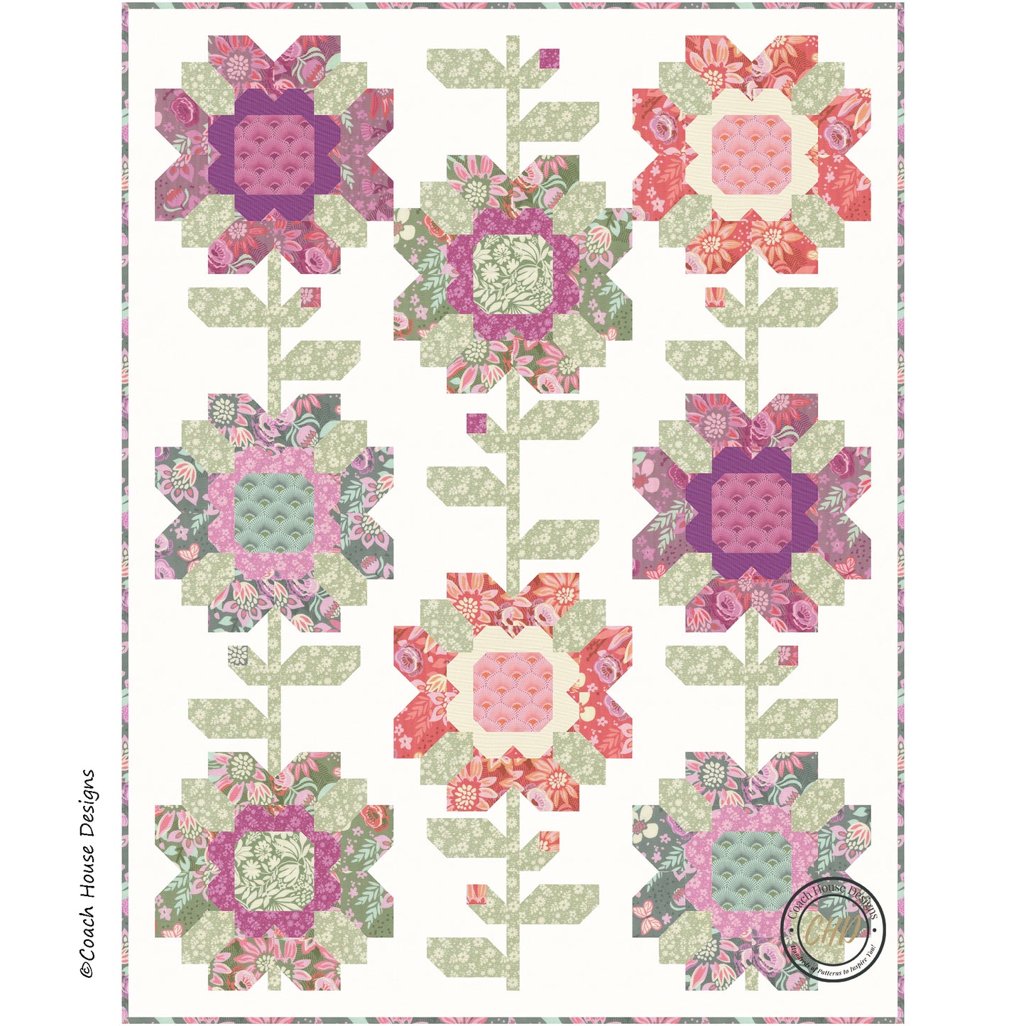 Summer Blooms Downloadable PDF Quilt Pattern (Pre-Order)