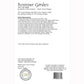 This page contains written information about a lap quilt pattern titled 'Summer Garden' by Coach House Designs. The design specifications as well as the fabric yardage for the fabric titled 'Garden Walk' by Mia Presley Designs is included.