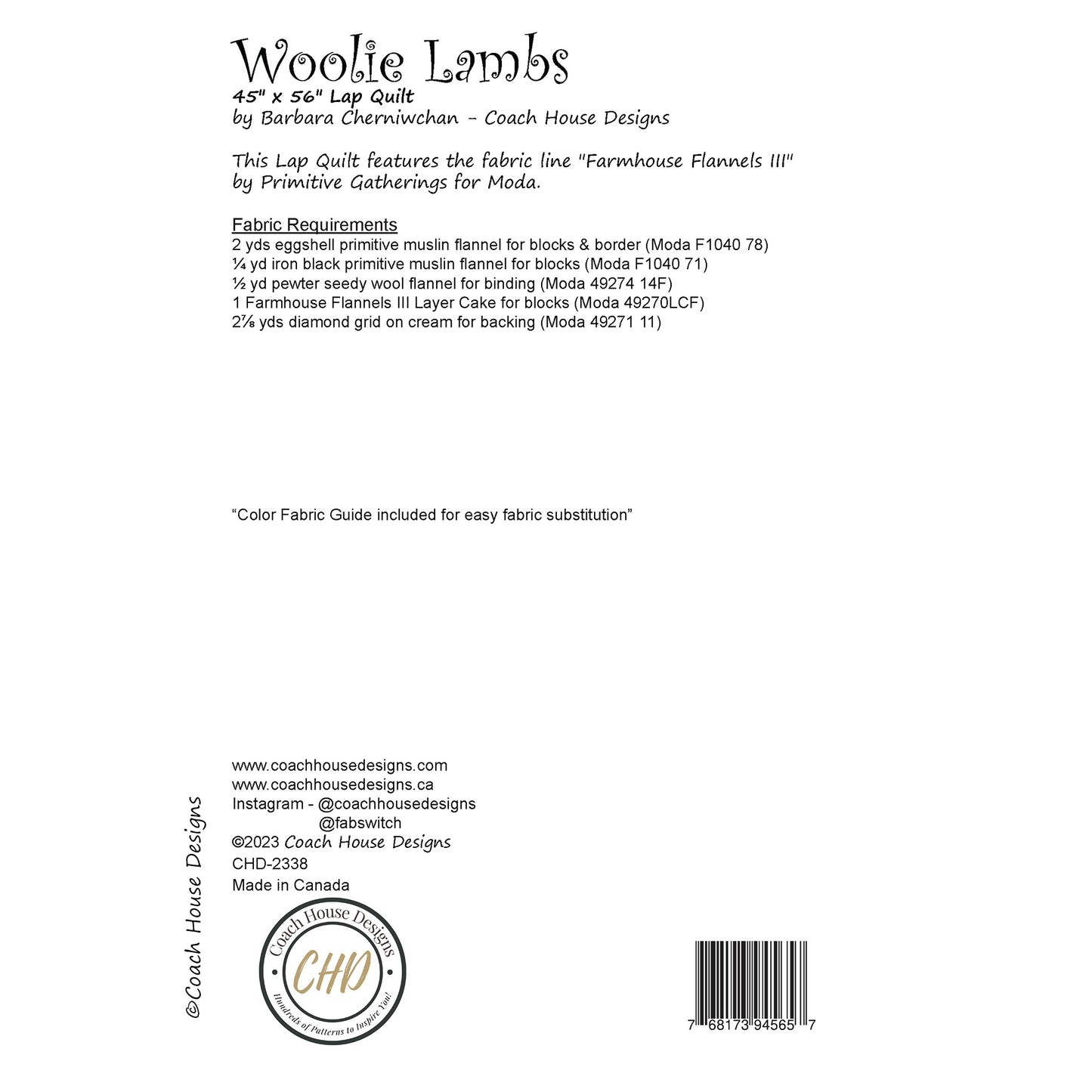 Woolie Lambs Downloadable PDF Quilt Pattern