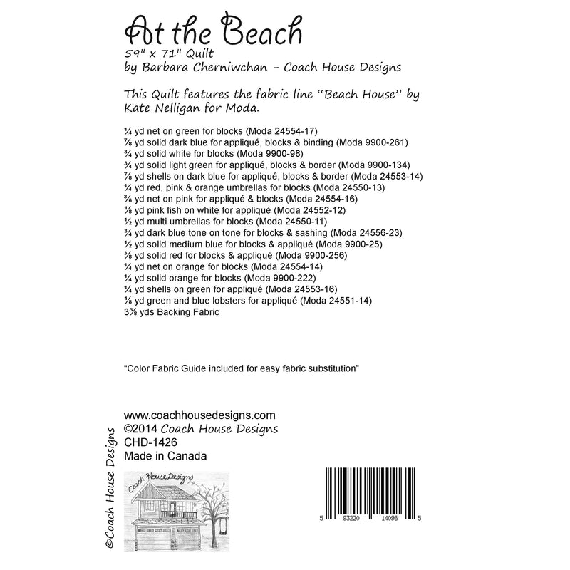 At the Beach Downloadable PDF Quilt Pattern