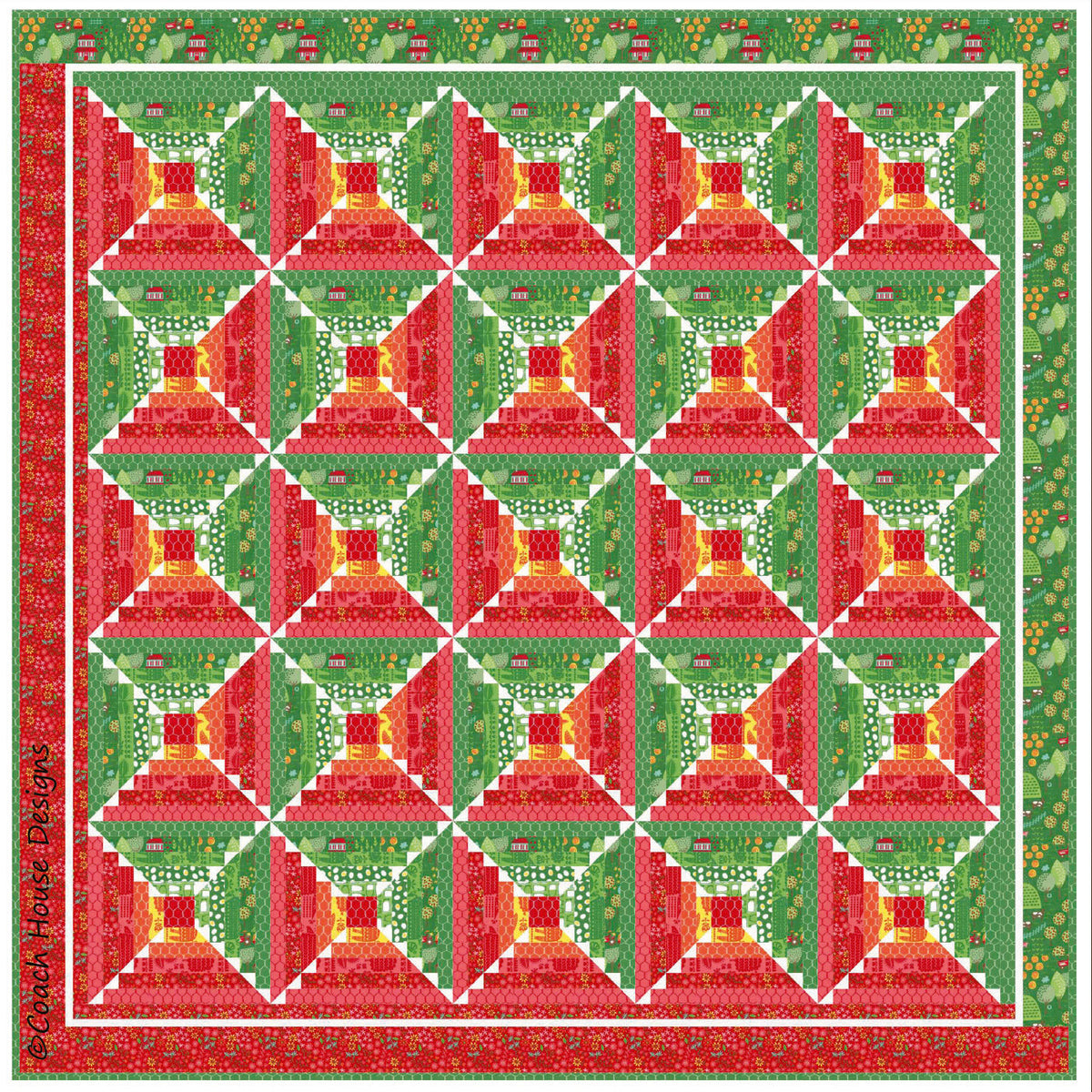 Barn Raising Downloadable PDF Quilt Pattern – Coach House Designs US