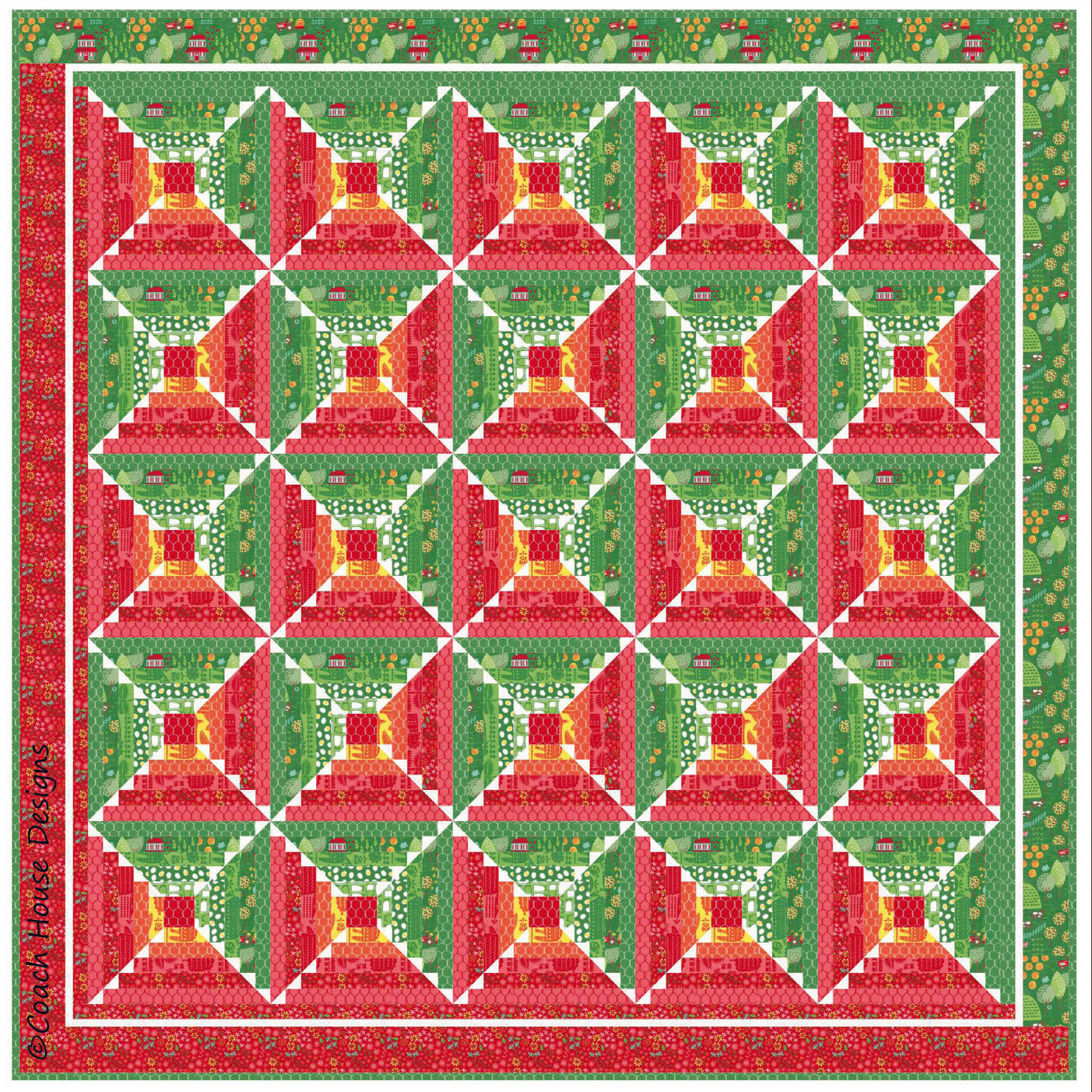 Barn Raising Downloadable PDF Quilt Pattern