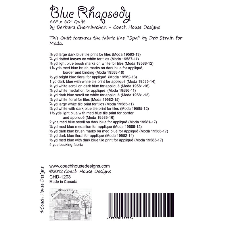 Blue Rhapsody Quilt Pattern