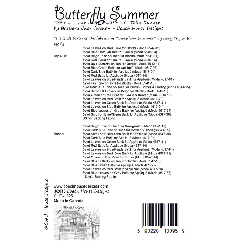 Butterfly Summer Downloadable PDF Quilt Pattern