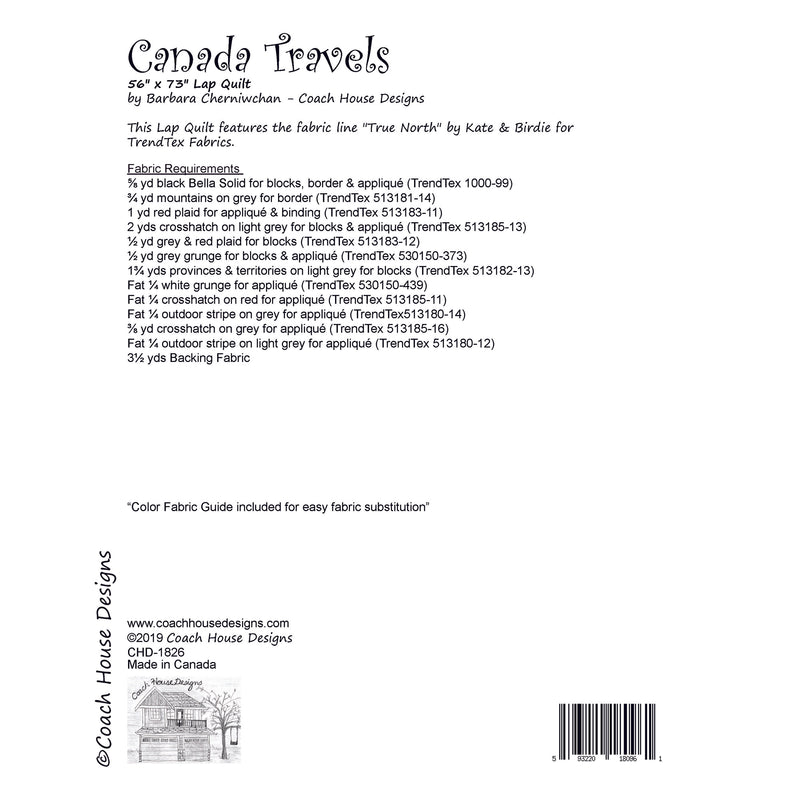 Canada Travels Digital Pattern