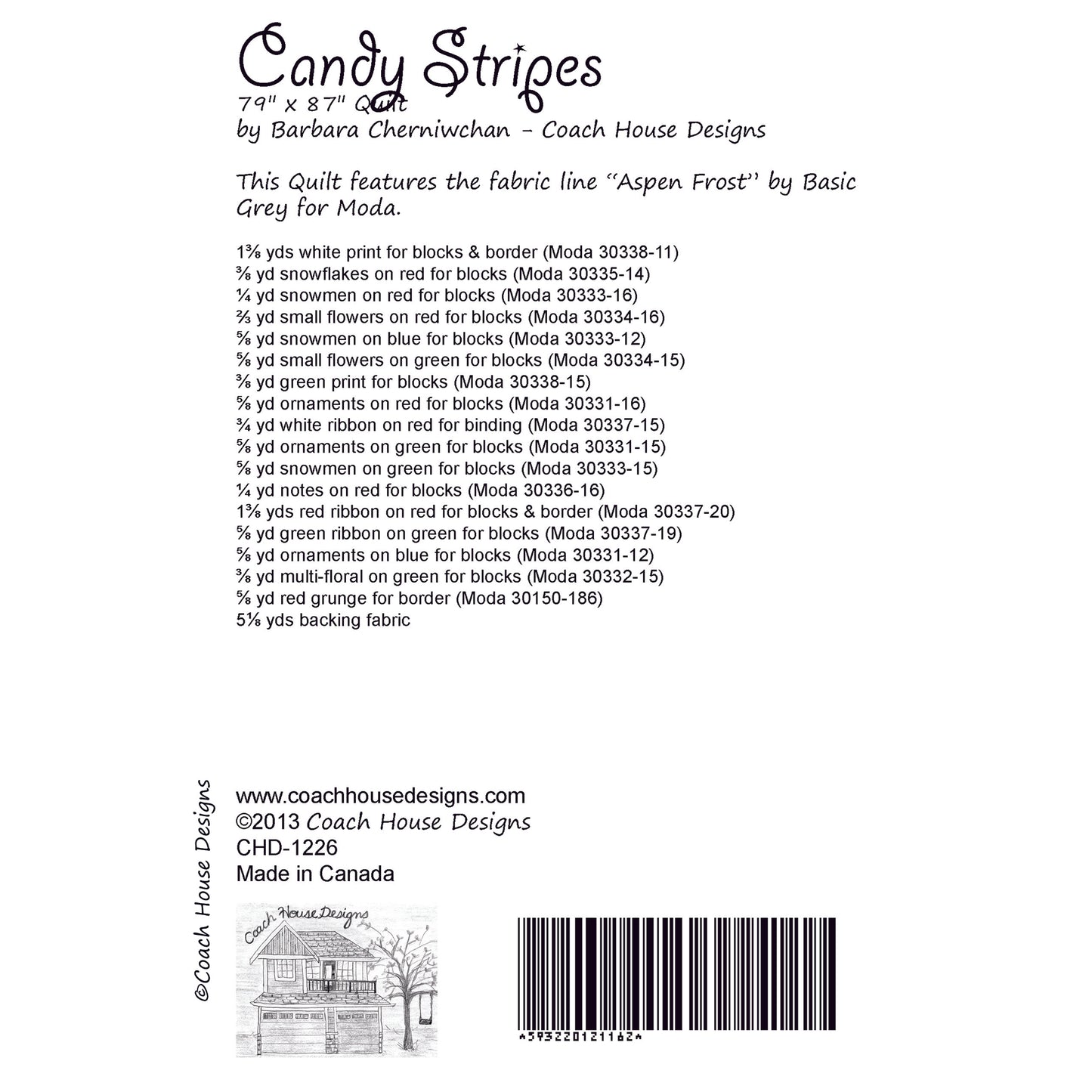 Candy Stripes Downloadable PDF Quilt Pattern