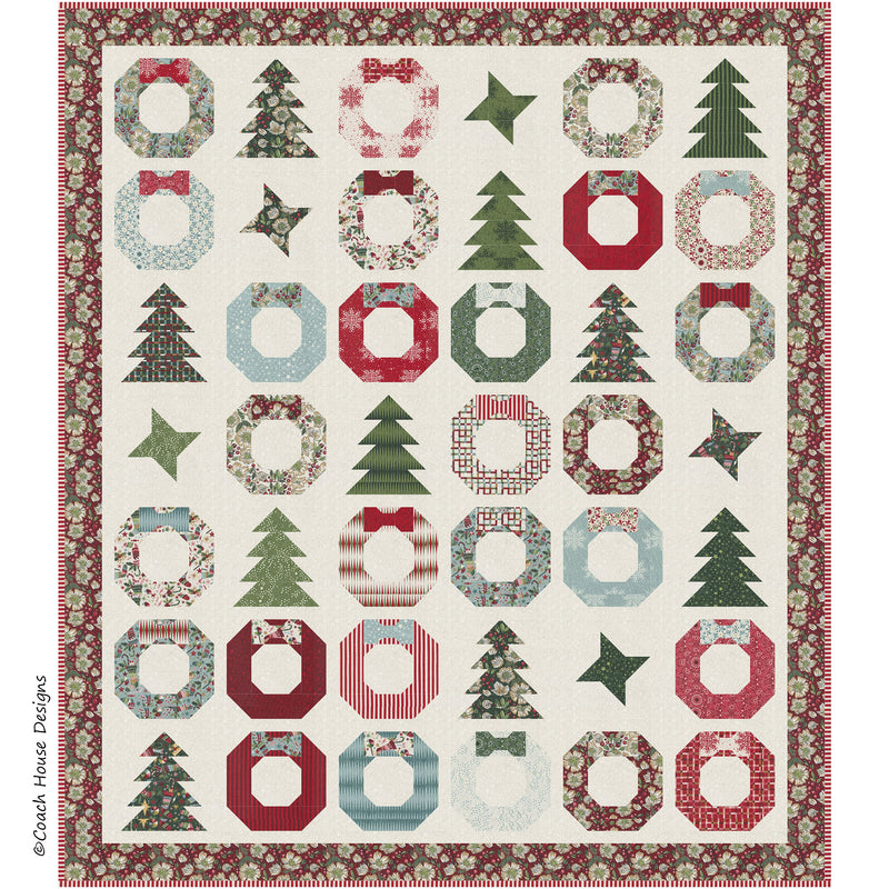 Christmas Cheer Quilt Design Image by Jolly Good fabric by Basic Grey