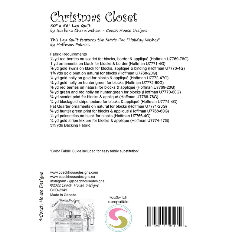 Christmas Closet Digital Pattern