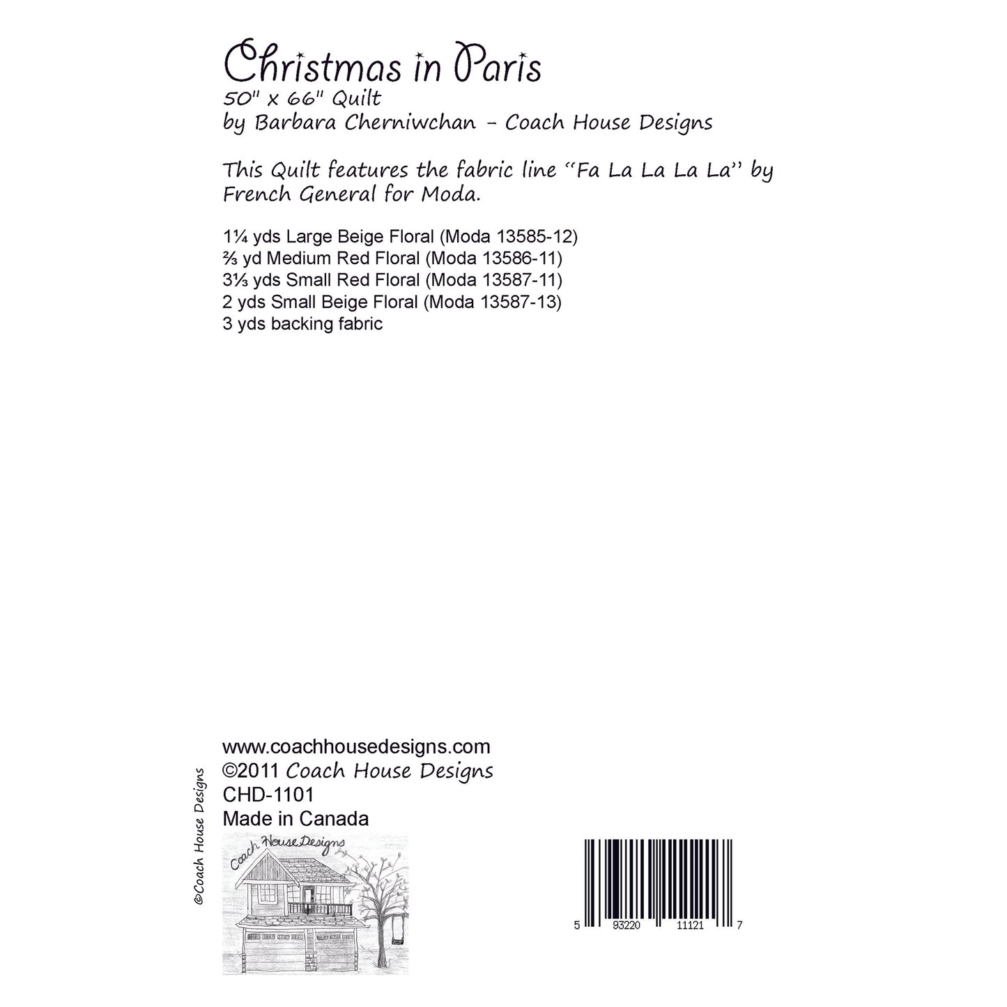 Christmas in Paris Quilt Pattern