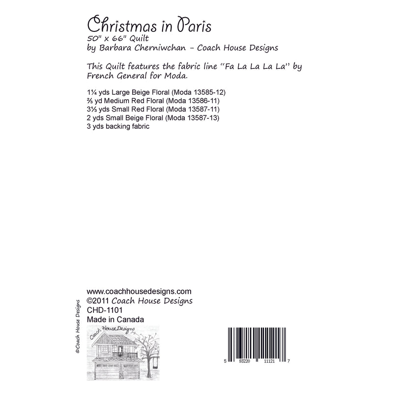 Christmas in Paris Downloadable PDF Quilt Pattern