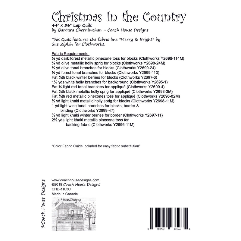 Christmas in the Country (Clothworks) Quilt Pattern