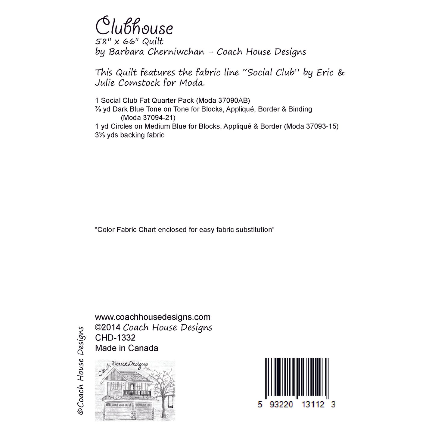 Clubhouse Quilt Pattern