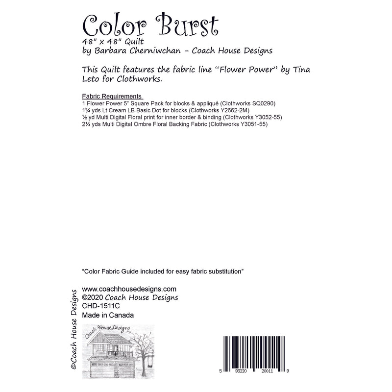 Color Burst Clothworks Quilt Pattern