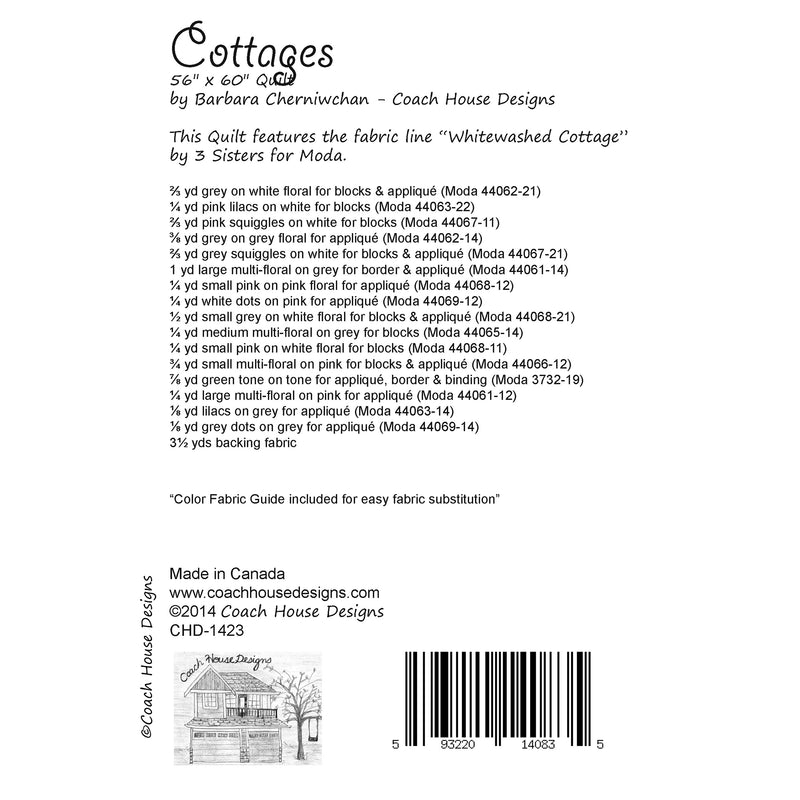 Cottages Downloadable PDF Quilt Pattern