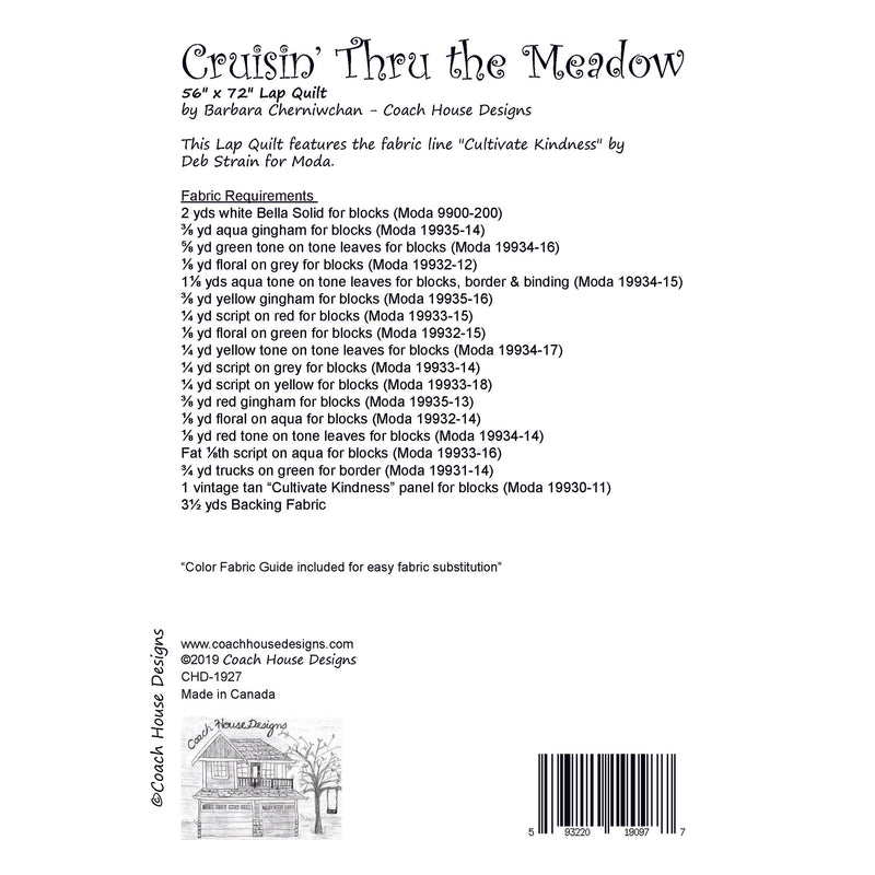 Cruisin’ Thru the Meadow Quilt Pattern
