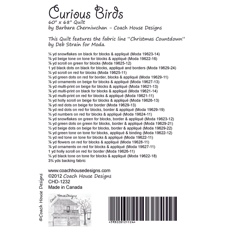 Curious Birds Downloadable PDF Quilt Pattern