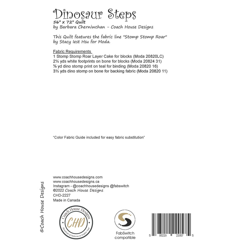 Dinosaur Steps Quilt Pattern