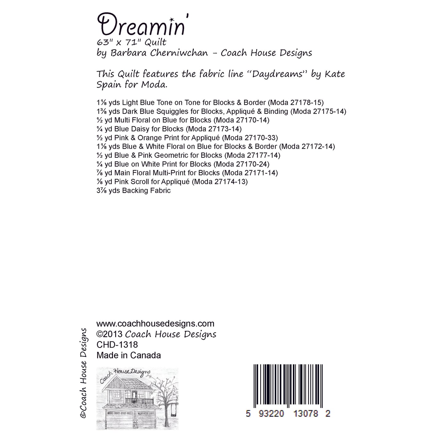 Dreamin’ Quilt Pattern