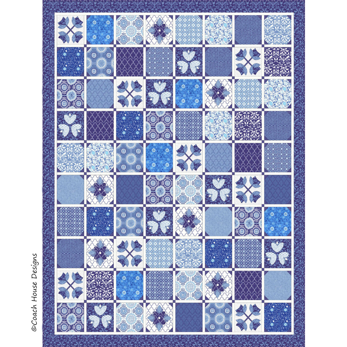 Dutch Tiles Pattern Dutch Tiles Downloadable PDF Quilt Pattern – Coach House Designs US
