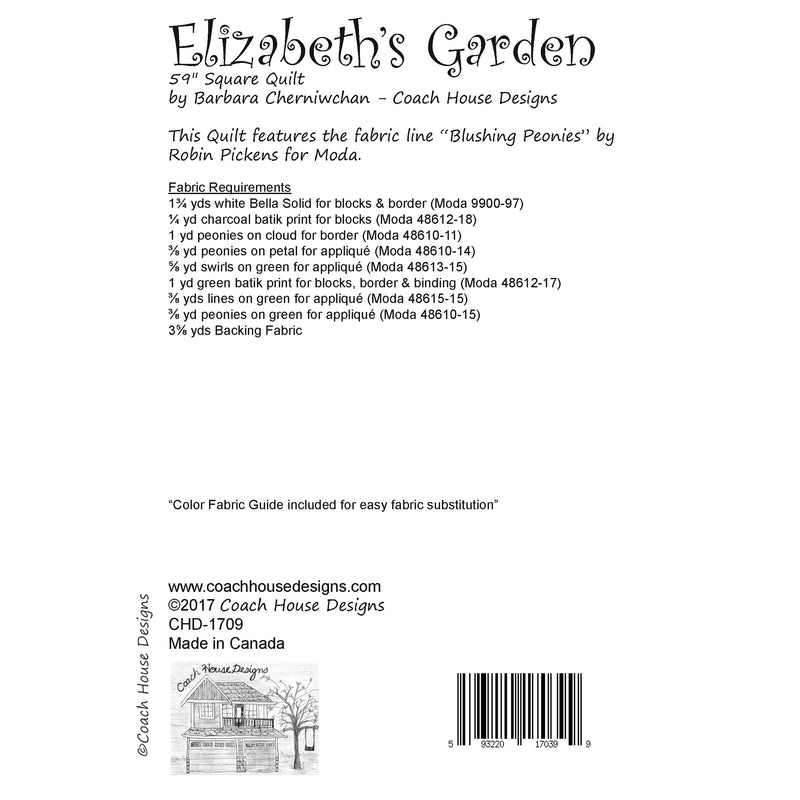Elizabeth’s Garden Downloadable PDF Quilt Pattern