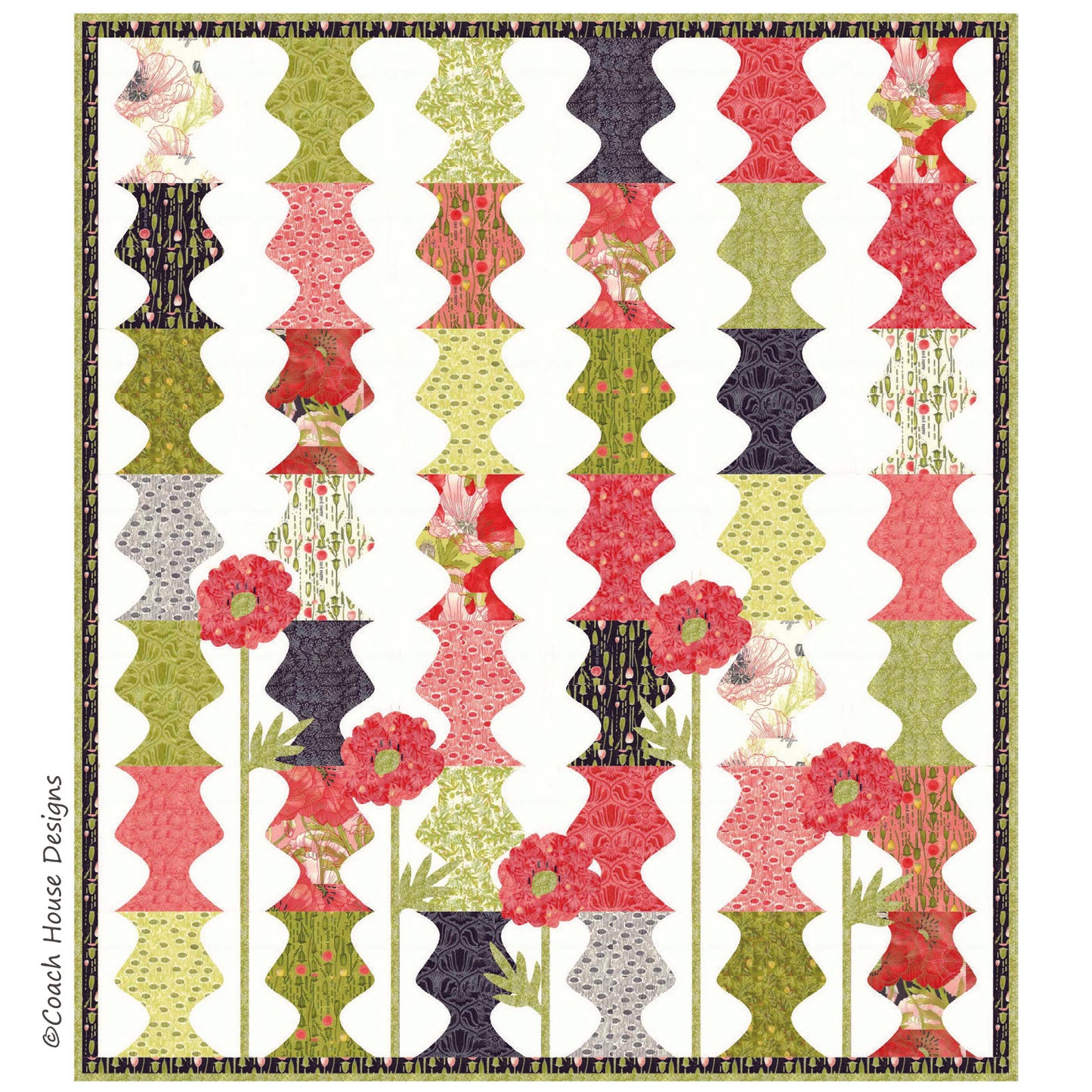 Field of Poppies Quilt Pattern