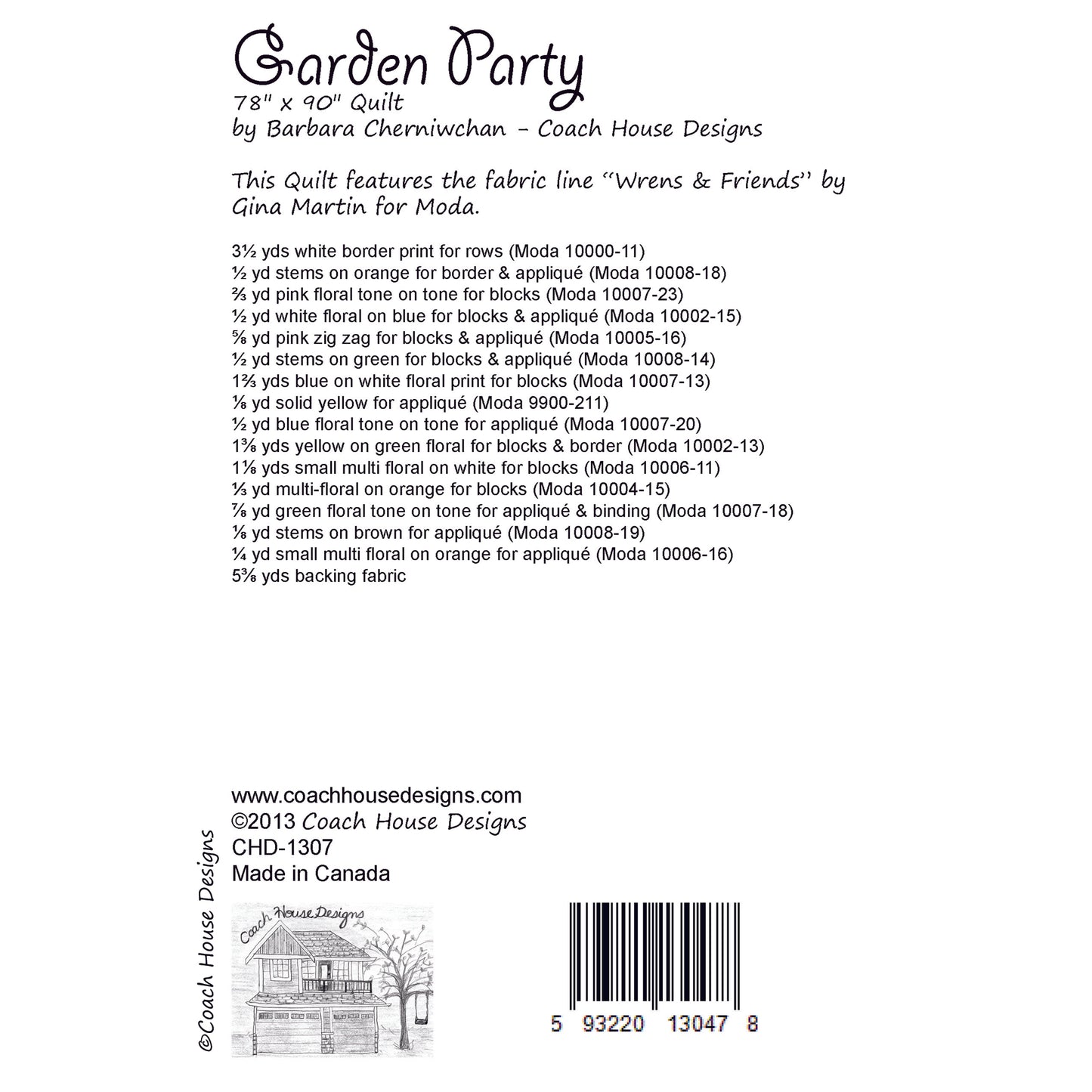 Garden PartyQuilt Pattern