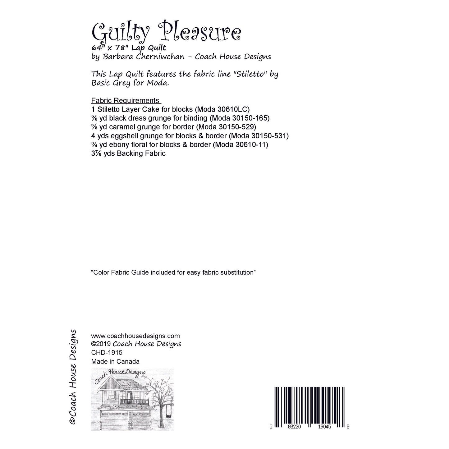 Guilty Pleasure Quilt Pattern