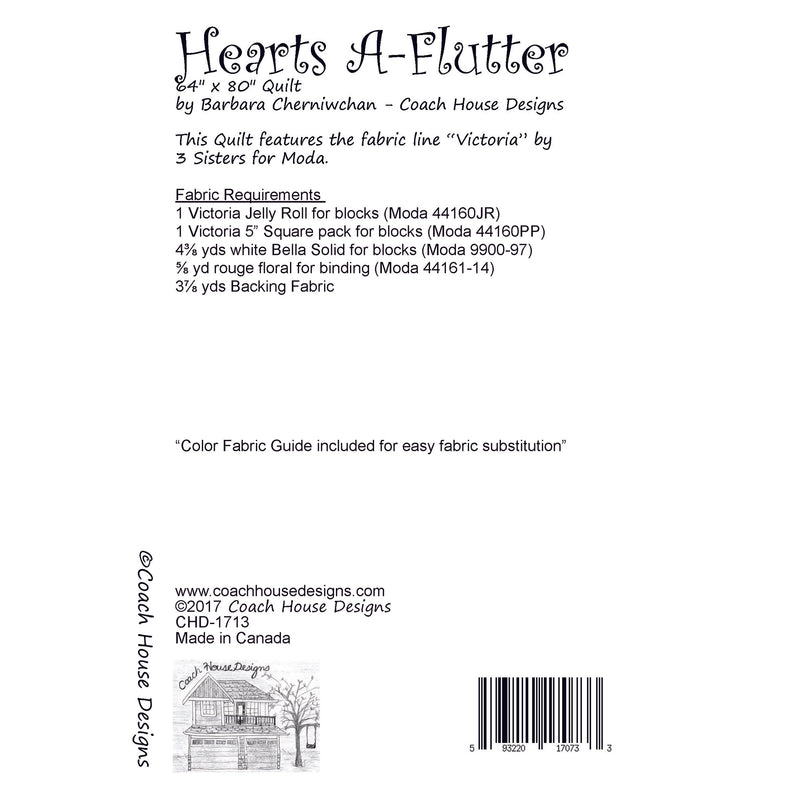 Quilt Patterns - Hearts A-Flutter Baby Quilt Pattern