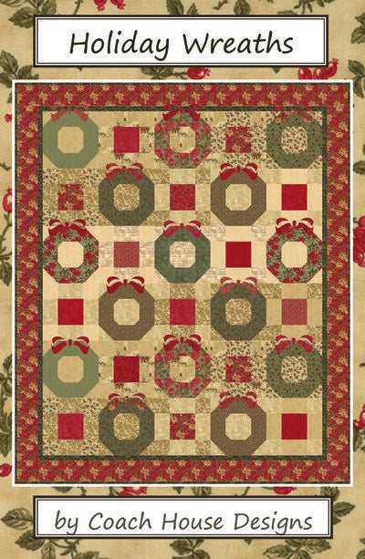 Holiday Wreaths Downloadable PDF Quilt Pattern – Coach House Designs US