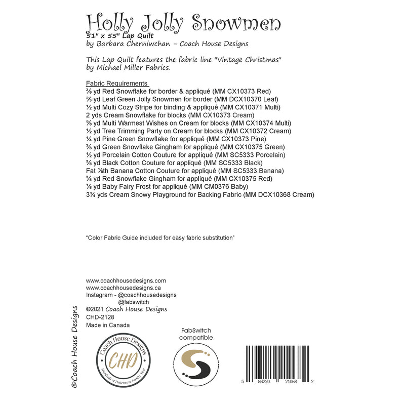 Holly Jolly Snowmen Digital Pattern