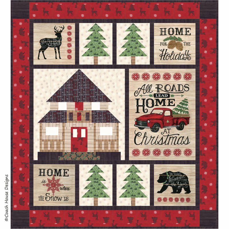 Home for Christmas Downloadable PDF Quilt Pattern
